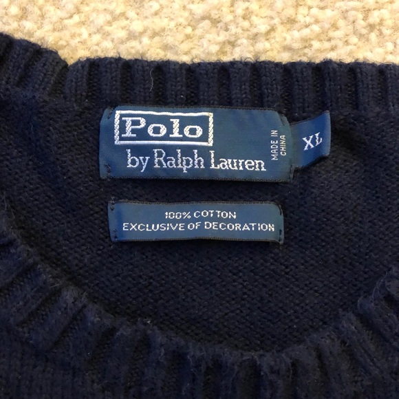 Men’s XL Navy Polo by Ralph Lauren sweater - Picture 3 of 3